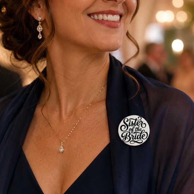 Schwester der Braut Hochzeitsprobe Dinner Button (Von Creator hochgeladen)