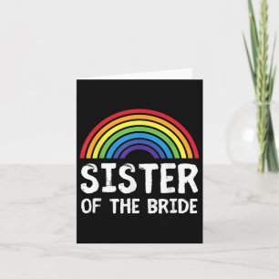 Schwester der Braut Lesbian Wedding Bachelore Karte