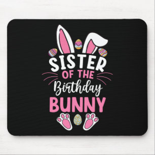 Schwester der Geburtstagsbunny Osterfest Familie M Mousepad