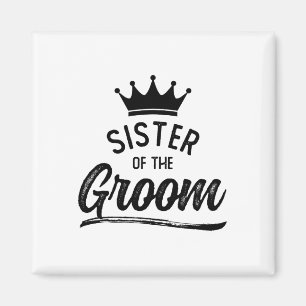Schwester der Groom Matching Wedding Party Magnet