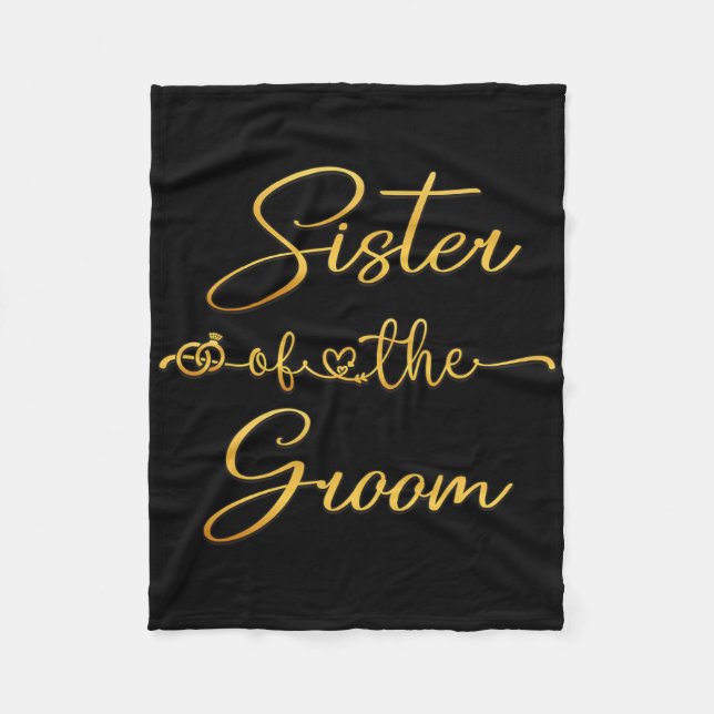 Schwester der Groom Wedding Party Idee für sie Fleecedecke (Vorderseite)