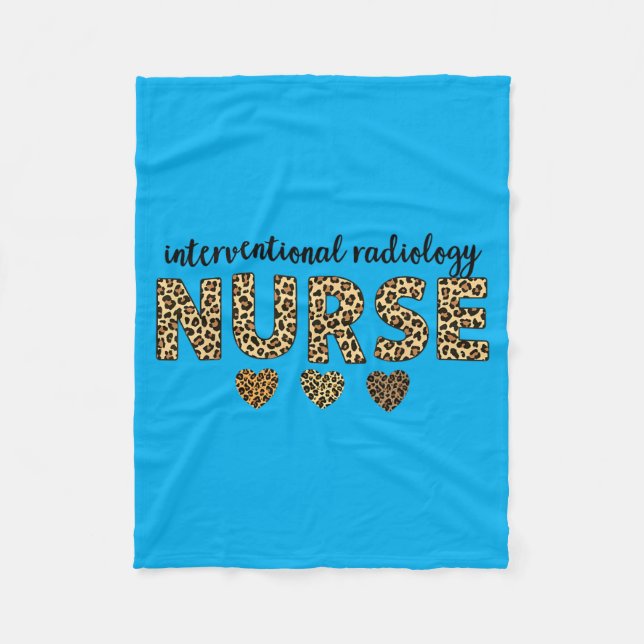 Schwester der interventionellen Radiologie Leopard Fleecedecke (Vorderseite)
