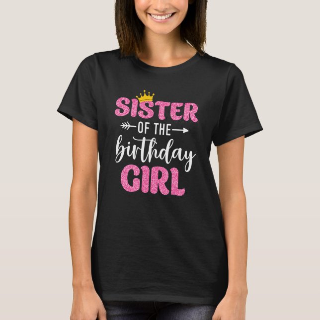 Schwester der Niedlichen Prinzessin Königin Cr T-Shirt (Vorderseite)