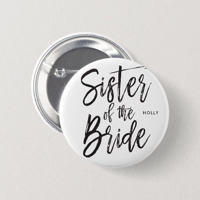 Schwester der Skript-Art-kundenspezifischen Button (Vorne & Hinten)