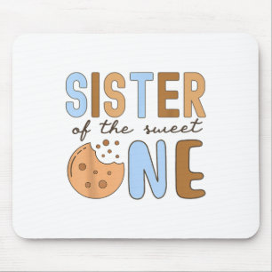 Schwester der süßen Kekse und Milch 1. Geburtstag Mousepad
