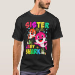 Schwester des Baby Birthday Shark Sister Shark Chr T-Shirt<br><div class="desc">Schwester des Baby Birthday Shark Schwester Hai Weihnachten.</div>