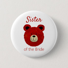 Schwester des Bride Teddybear Button