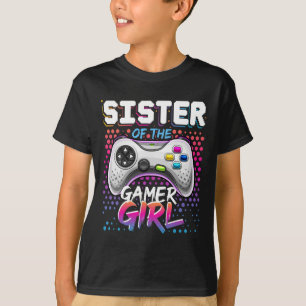 Schwester des Gamer-Girls passendes Videospiel Geb T-Shirt