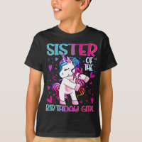 Schwester des Geburtstags Girl Flossing Einhorn Si