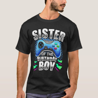 Schwester des Geburtstags Jungen Matching Video Ga T-Shirt