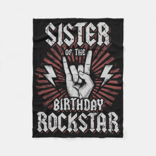 Schwester des Geburtstags-Rockstars passendes Rock Fleecedecke
