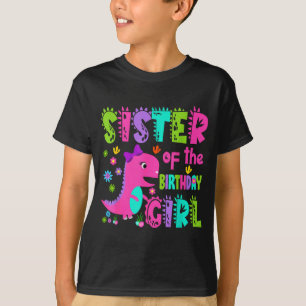 Schwester des Geburtstagsmädchens Saurus Rex Dinos T-Shirt