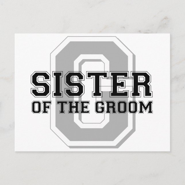 Schwester des Groom Cheer Postkarte (Vorderseite)