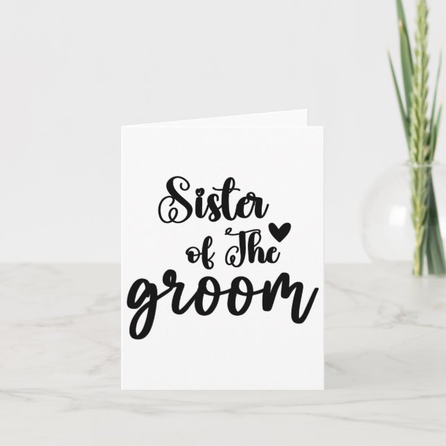 Schwester des Groom-Hochzeitssemble-Brautparty Karte (Vorderseite)