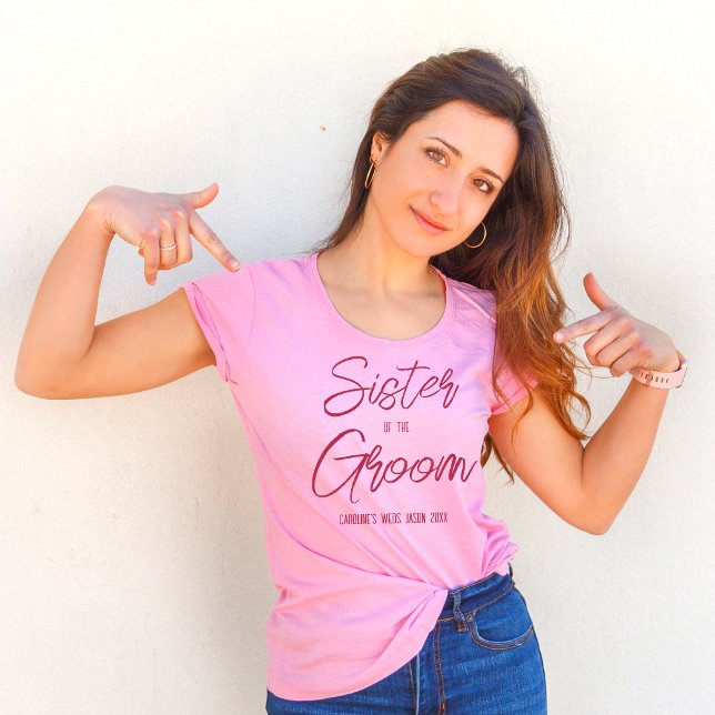 Schwester des Groom-Shirts, Teambildung passend T-Shirt (Von Creator hochgeladen)