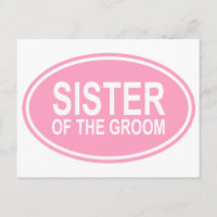 Schwester des Groom Wedding Oval Pink