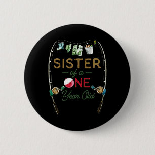 Schwester des großen einen Angeljungen zum 1. Gebu Button