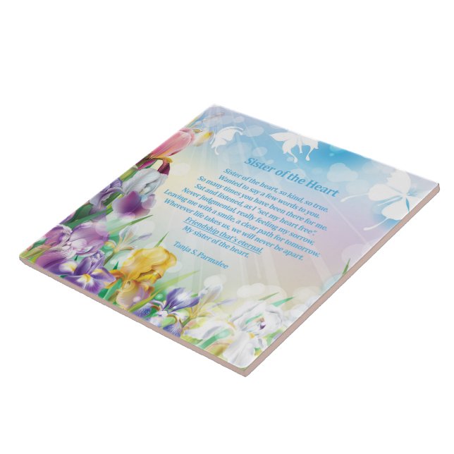 Schwester des Herz-Poesie-Kollektors Fliese (Seite)