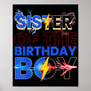 Schwester des Igels der Geburtstagsfamilie Party D Poster
