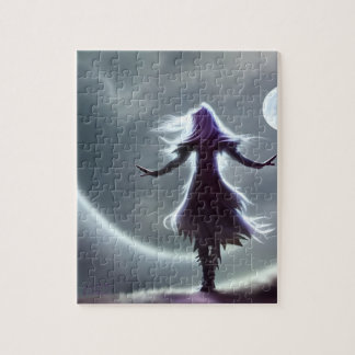Schwester des Mondes AI Fantasy Digital Art Druck