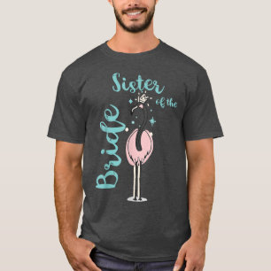 Schwester des Niedlichen Flamingo-Brautparty T-Shirt