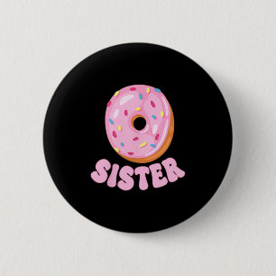 Schwester des süßen ersten Geburtstags-Matching Button