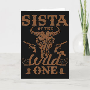 Schwester des wilden Cowboys Western Rodeo Party M Karte