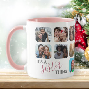 Schwester-Ding 14 Foto-Vorlage abgerundete Ecken Tasse