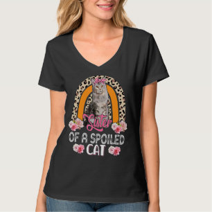Schwester einer verdorbenen Katze Niedlichen Blume T-Shirt