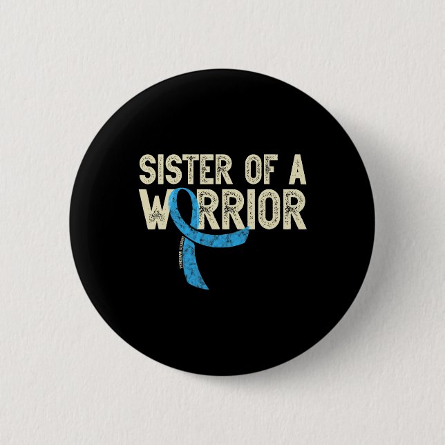 Schwester eines diabetischen Kriegers Diabetes-Bew Button (Vorderseite)