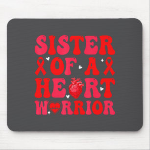 Schwester eines Herzens Kriegers Herzkrankheit Bew Mousepad