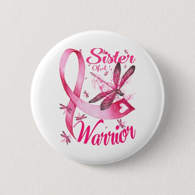 Schwester eines Kriegerdrachenbrustkrebses Button (Vorderseite)