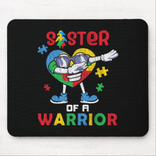 Schwester eines Kriegers Autistische Kinder Autism Mousepad