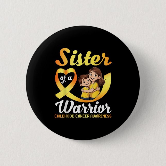 Schwester eines Kriegers Bro Button (Vorderseite)