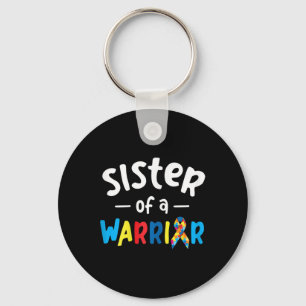 Schwester eines Kriegers - Geschenk für Autismus Schlüsselanhänger