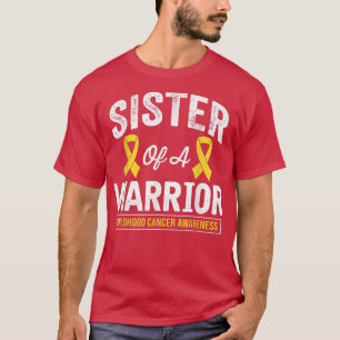 Schwester eines Kriegers Gold Kinderkrebs Auszeich T-Shirt