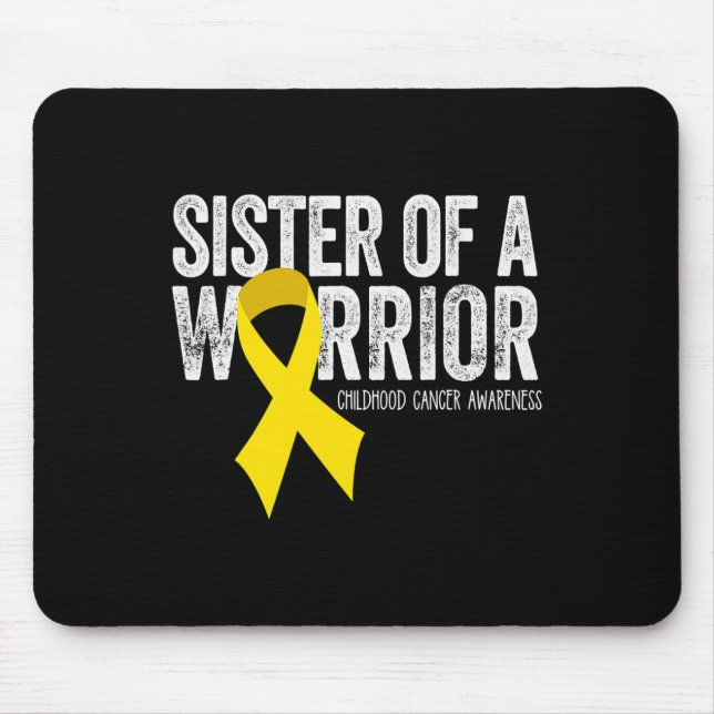 Schwester eines Kriegers Kinder-Krebs-Bewusstsein  Mousepad (Vorne)