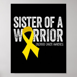 Schwester eines Kriegers Kinder-Krebs-Bewusstsein Poster