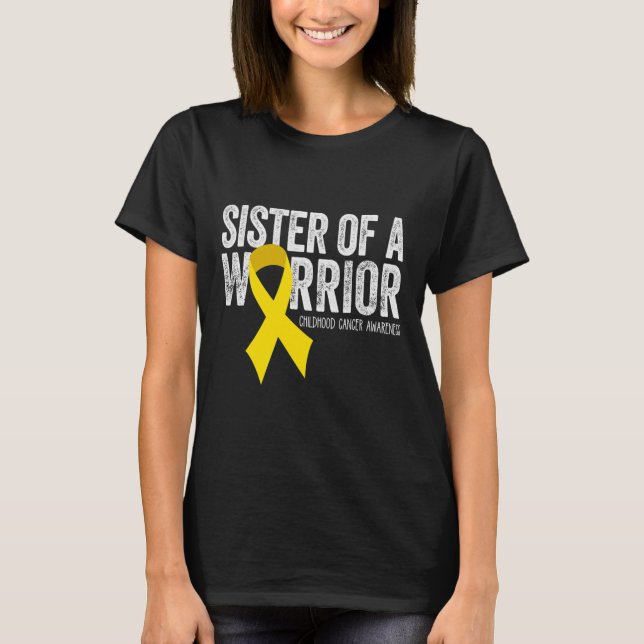 Schwester eines Kriegers Kinder-Krebs-Bewusstsein  T-Shirt (Vorderseite)