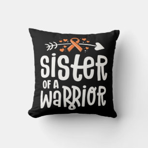 Schwester eines Orangenkrebses der Warrior-Familie Kissen
