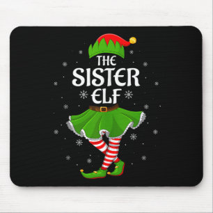 Schwester-Elf-Weihnachtsfamilie Mädchen Frauen Elf Mousepad