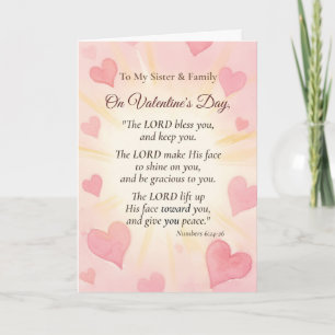 Schwester Familien Religiöse Valentinsgrüße Schrif Karte