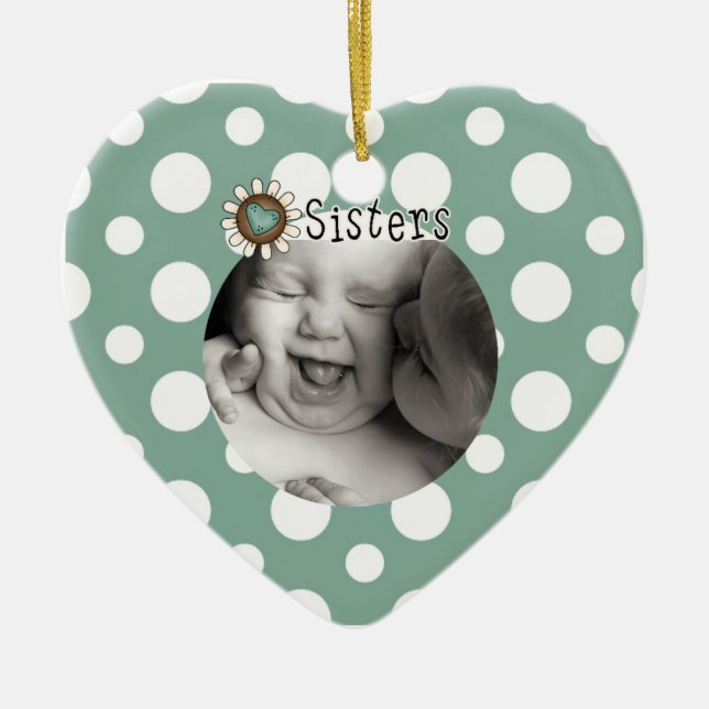Schwester-Foto-Andenken-Verzierung Keramikornament (Vorne)