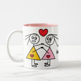 Schwester-für immer entzückende zweifarbige tasse