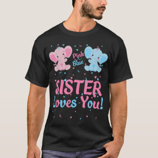 Schwester Geschlecht offenbart Elephant rosa oder T-Shirt