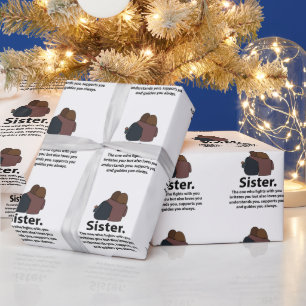 Schwester-Geschwister-Zitat Geschenkpapier