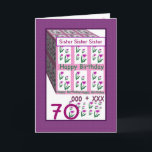 SCHWESTER - glücklicher 70. Geburtstag Karte<br><div class="desc">Diese Karte mit seinen Herz-Blumen ist eine nette Weise, einem Special jemand ein alles Gute zum Geburtstag zu wünschen. Aller Text ist kundengerecht, also können Sie "Schwester" für ihren Namen heraus ändern, ändern das Jahr (und Sie müssen Sie einfach ihn einmal ändern, und er ändert während der ganzen Karte). Und...</div>