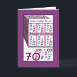 SCHWESTER - glücklicher 70. Geburtstag Karte<br><div class="desc">Diese Karte mit seinen Herz-Blumen ist eine nette Weise, einem Special jemand ein alles Gute zum Geburtstag zu wünschen. Aller Text ist kundengerecht, also können Sie "Schwester" für ihren Namen heraus ändern, ändern das Jahr (und Sie müssen Sie einfach ihn einmal ändern, und er ändert während der ganzen Karte). Und...</div>