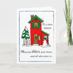 Schwester, Gott segne Haus Weihnachten