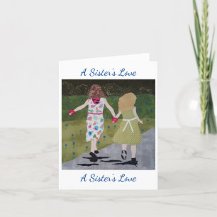 Schwester, Grußkarte, Note Card Dankeskarte